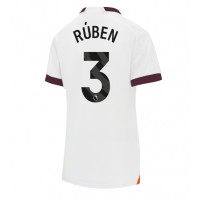 Manchester City Ruben Dias #3 Bortatröja Kvinnor 2023-24 Korta ärmar